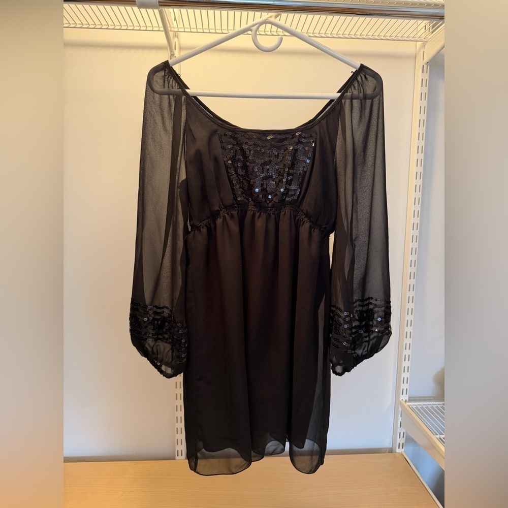 Max Studio Black Sequin Embellished Dress
